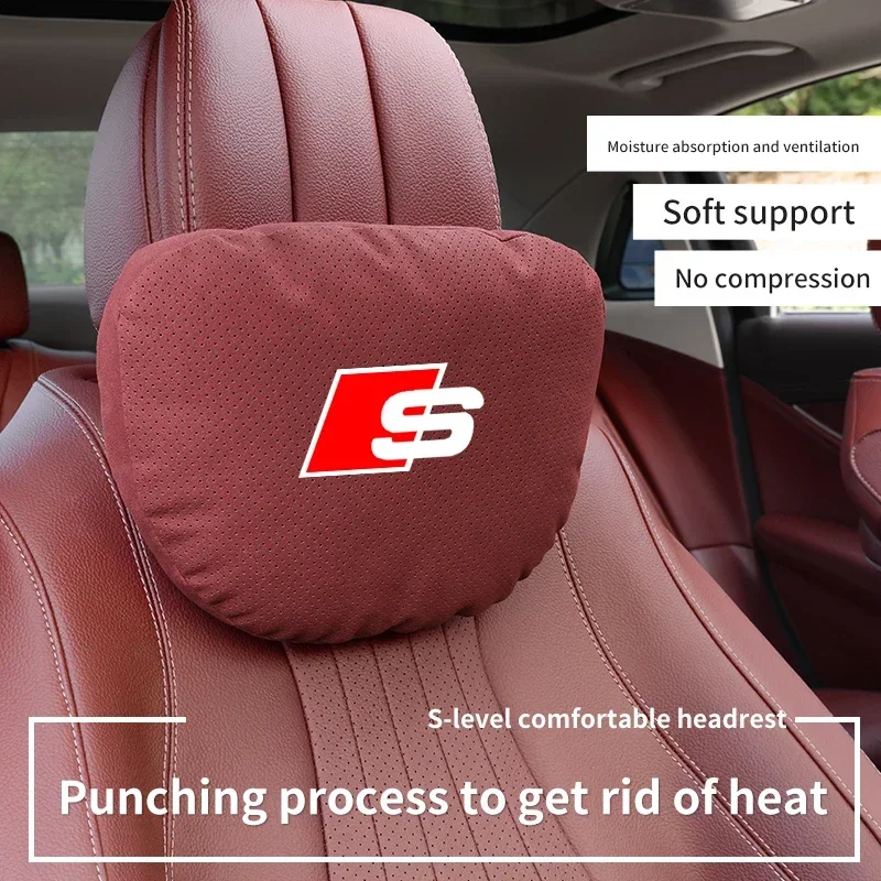 

Car Headrest Neck Support Seat Lumbar Cushion Neck Pillow For Audi Sport S Line A3 A4 A5 A6 A7 A8 Q3 Q5 Q7 Q8 TT S3 S4 S5 S6 RS3