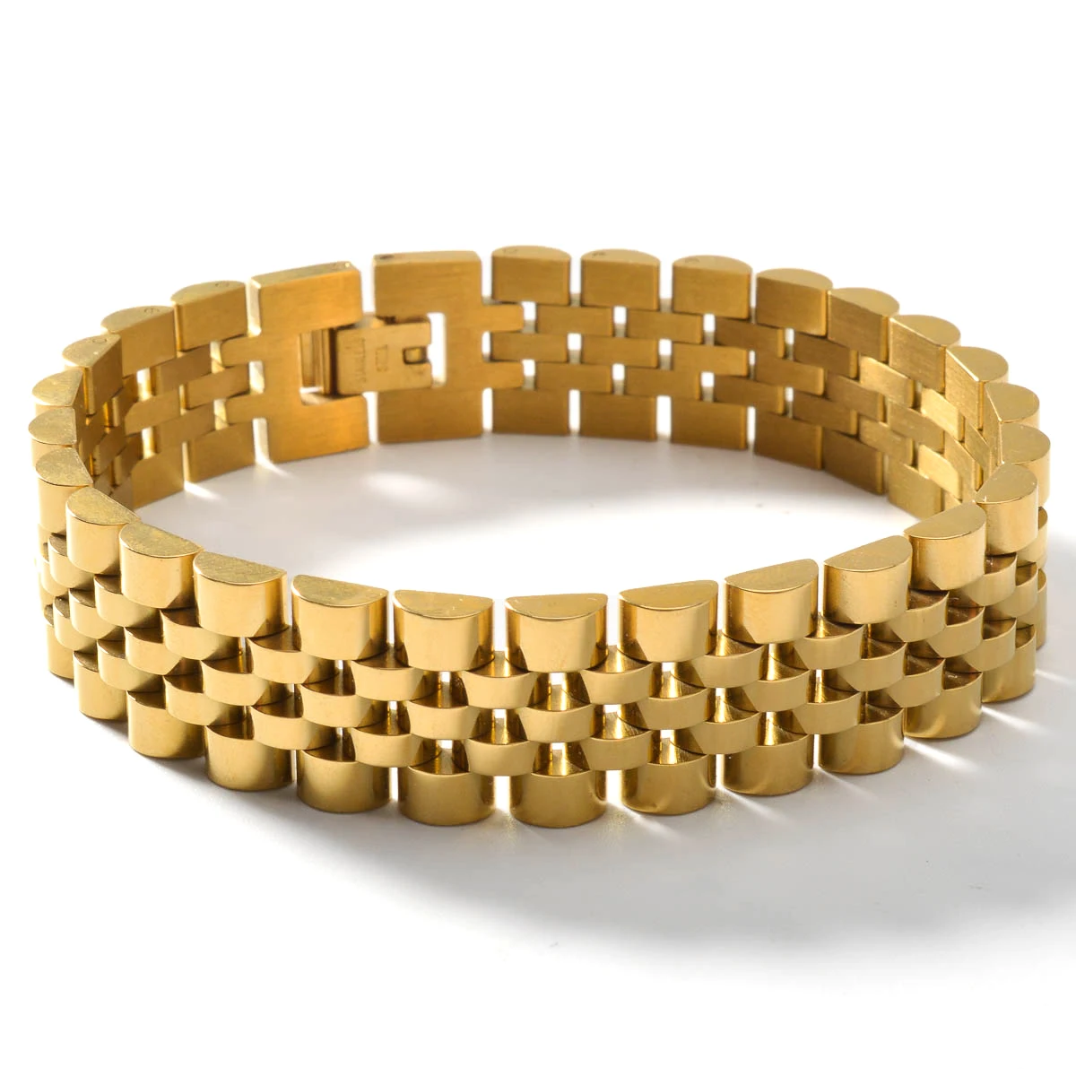 

15mm Classic Watch Chain Bracelet Business Hip-hop Stainless Steel Bracelet Men Jewelry Accessories Luxury Bangles Father Gifts