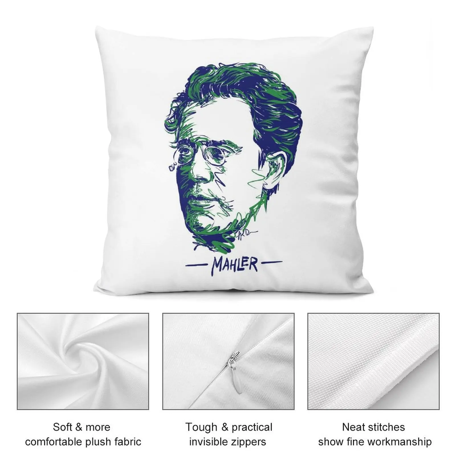 Gustav Mahler Throw Pillow Decorative Cover For Living Room Sofa Decorative Covers Custom Cushion covers for pillows pillow