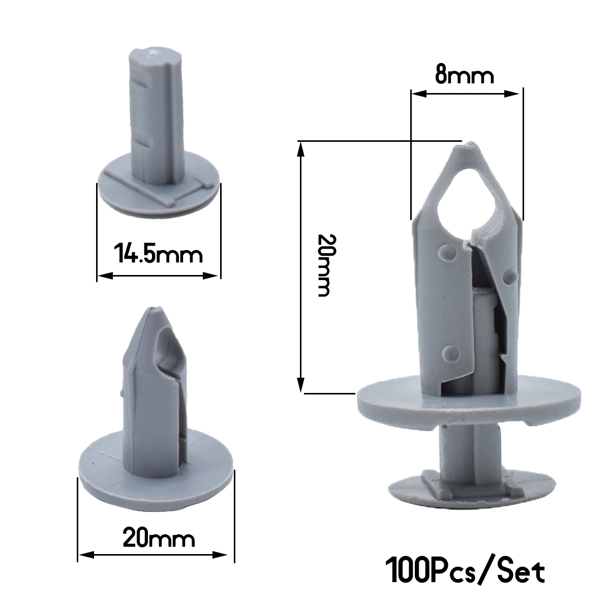 Bumper Rivet Retainer Push Pin Car Door Clip Fasteners Grey Longer Trim Panel Carpet Lining Clips For VW Transporter T4 T5 T6