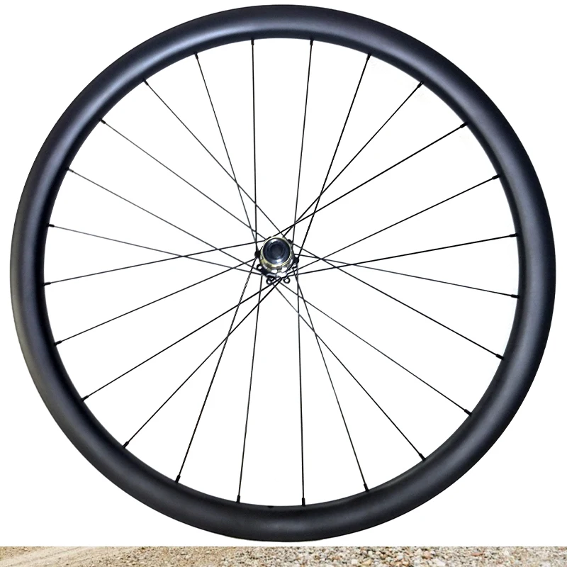 700C Gravel Road 35x30mm Rear Wheelset Carbon Rim 24Hole Asymmetric 30 Wide 35 Deep Novatec D412SB 6 Bolts 12X142mm Shima Hub