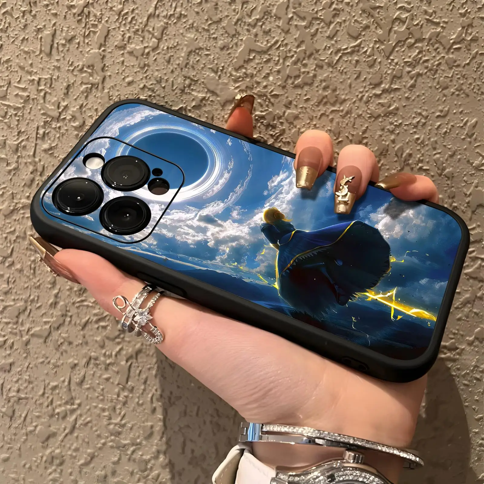 Coque de téléphone Anime Fate Saber pour iPhone 18, 17, 16, 15, 14, 13, 12, 11 Pro Max, Mini, coque souple noire antichoc