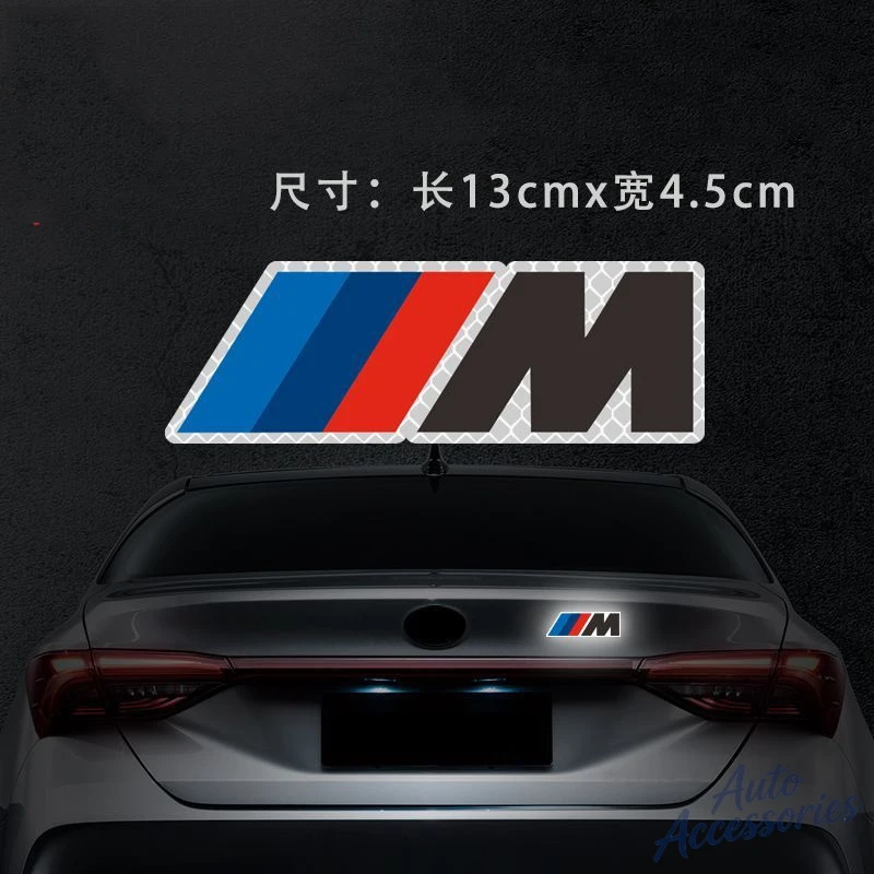 

Car Reflective Sticker BMW Motorsport Sticker Rear Tail Mark Modified Side Sticker For Bmw M Performance G30 G32 E61 E60 E31 X6