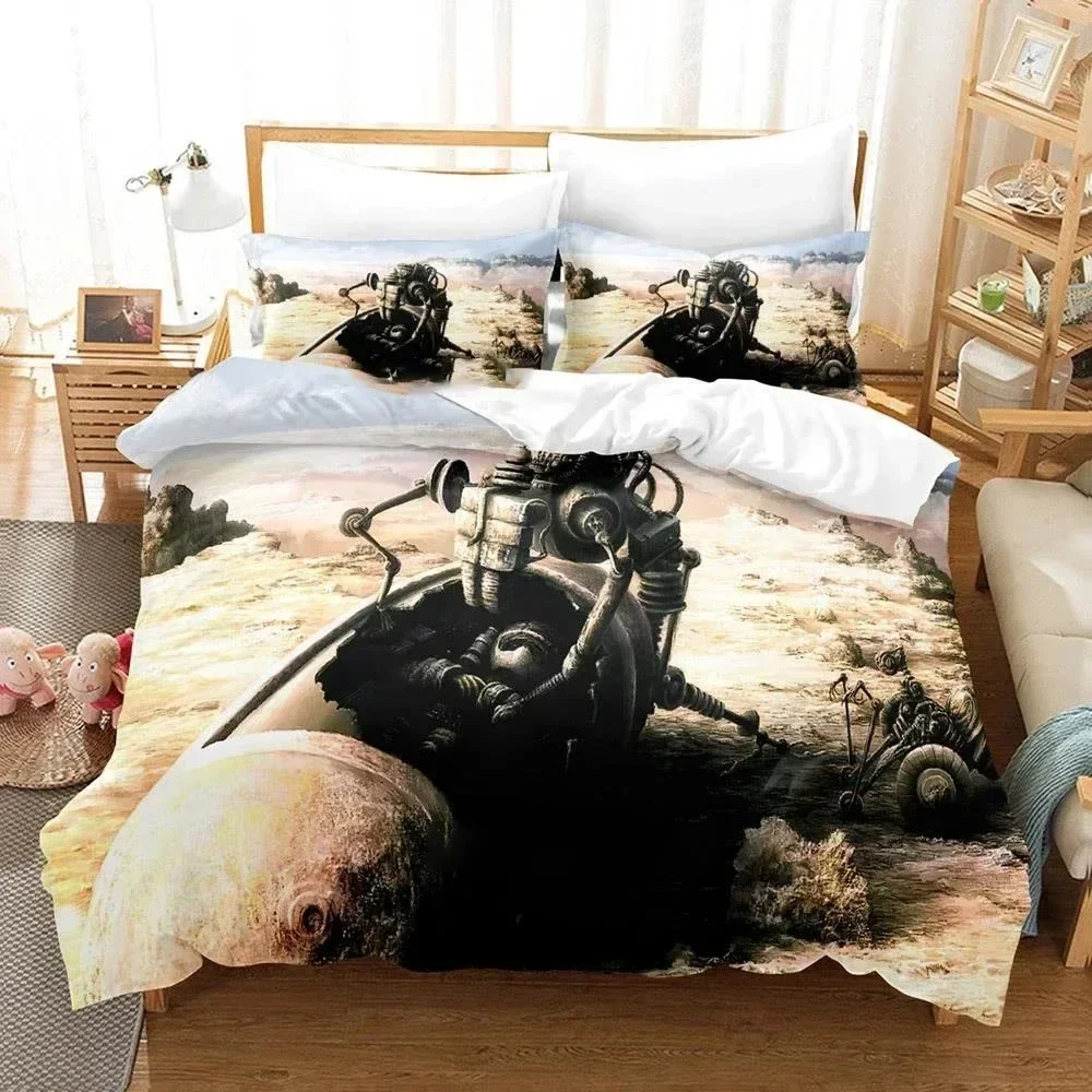 New Sci Fi Robot Anime Bedspread Single Twin Full Queen King Size Bed Cover For Adults Boys Bedroom Quilt Cover Pillowcase