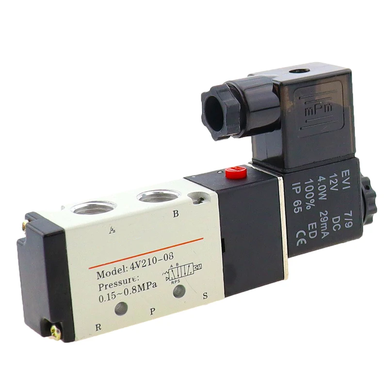 5Way 2 Position Electric Solenoid Valve 4V210-08 1/8