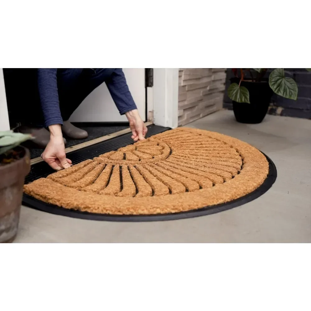 

Rubber-Backed Natural Coir Doormat, Entry Mat for Indoor or Outdoor Use, 24"x39", C04 (C04S2439CR)