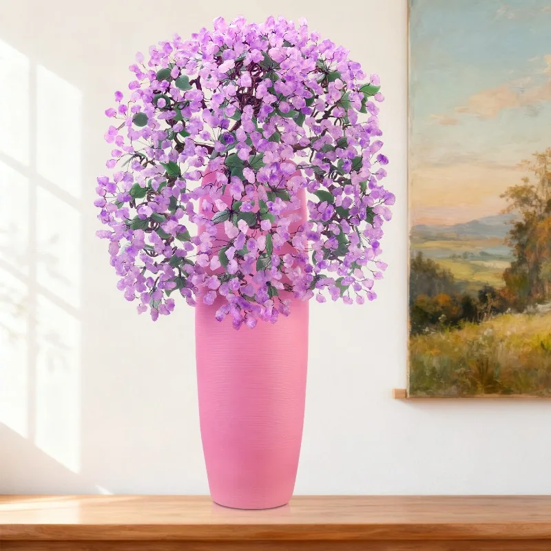 Natural jade large amethyst handicrafts porch hotel company sales department landing light luxury villa jade ornament