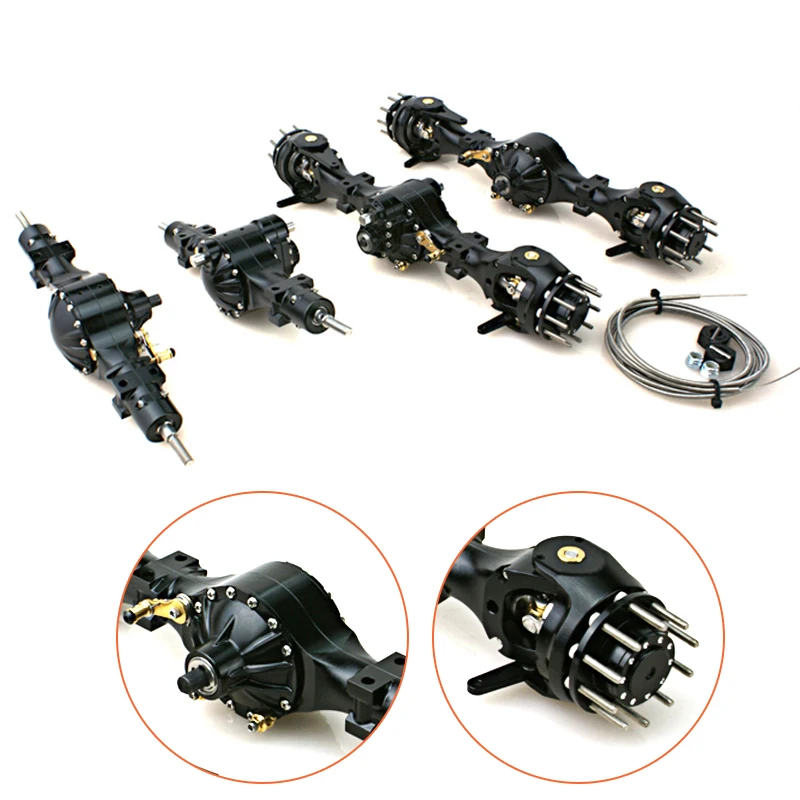 LESU RC Front Rear Axle Differential Lock for 8*8 Remote Control 1/14 Tractor Truck DIY Tamiyaya Model TH02062