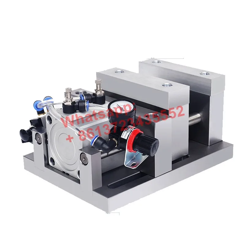 Heavy-Duty Pneumatic Vise High Precision Flat-Nose Pliers for Solenoid Valve Clamping, 80/100mm Stroke, Single Cylinder