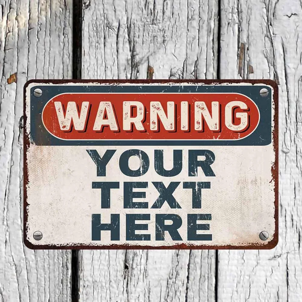 Benutzerdefinierte Metallschilder und Retro-Plaketten, personalisieren Sie Ihr eisernes Wandkunst-Poster oder Nummernschilder. Größen: 20 x 30 cm/15 x 30 cm, jetzt Direktversand