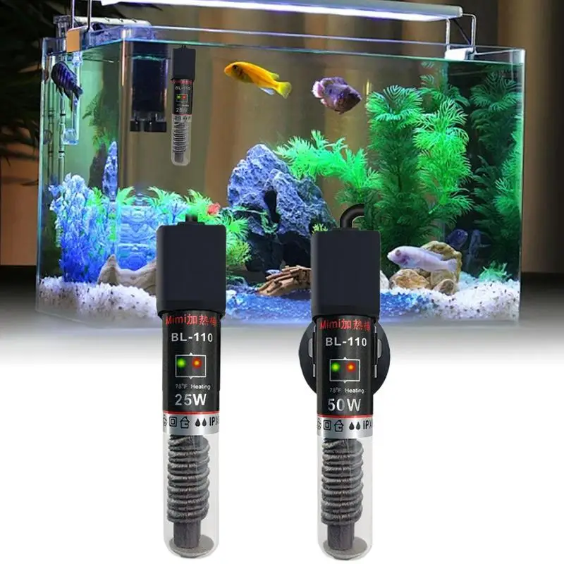 Fish Water Heater Fish Tank Heater Auto Constant Temperature Small Fish Tank Heater With Temp Test Strip