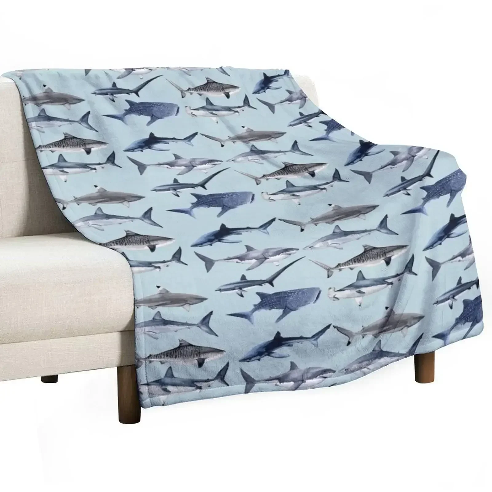 

Copia de Sharks Throw Blanket Beach Luxury Decorative Sofa Blankets