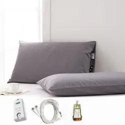 Earthing Pillow case 2 pcs conductive yard with nature cotton with grounding tester grounding cord EMF protection pillow case
