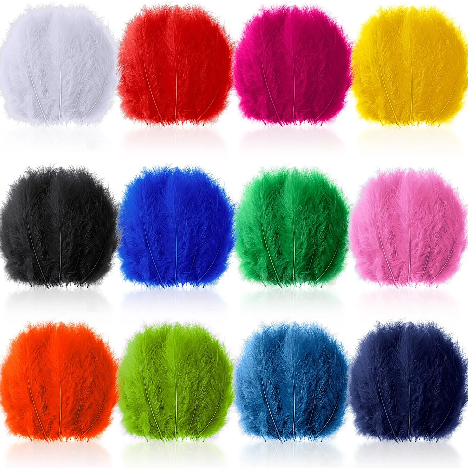 

600Pcs 15-20cm Fluffy Turkey Marabou Feather and Feathers for DIY Crafts Dream Catcher Trim Carnival Wedding Decoration