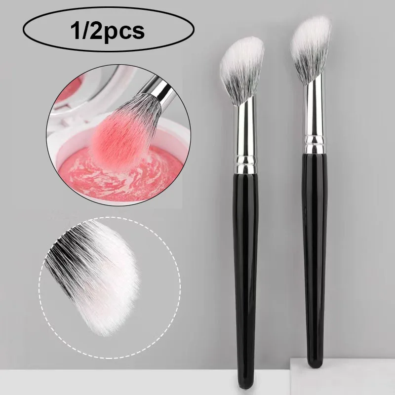 1/2Pcs Peach Heart Blusher Brush Fluffy Blush Brushes for Cheeks Smudge Blusher Brushes Small Precise Blush Brush Makeup Tools