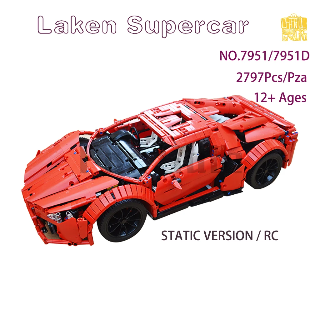 

Moc 7951 Supercar Model With PDF Drawings Building Blocks Bricks Kids Educational DIY Toys Birthday Christmas Gifts