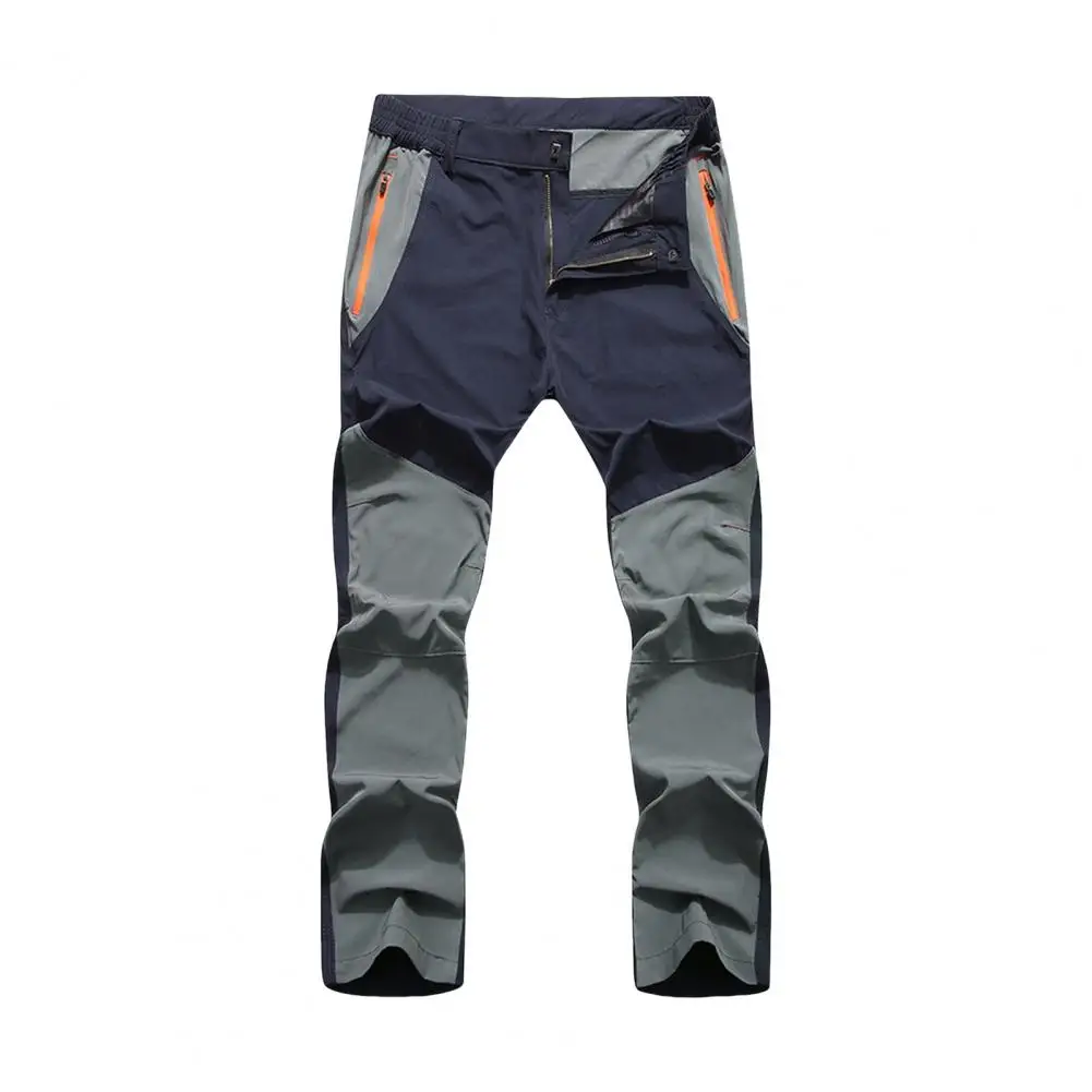 Pantalones impermeables con bolsillos de cintura elástica para hombre, pantalones duraderos para exteriores, pesca, escalada, senderismo, secado rápido para viajes