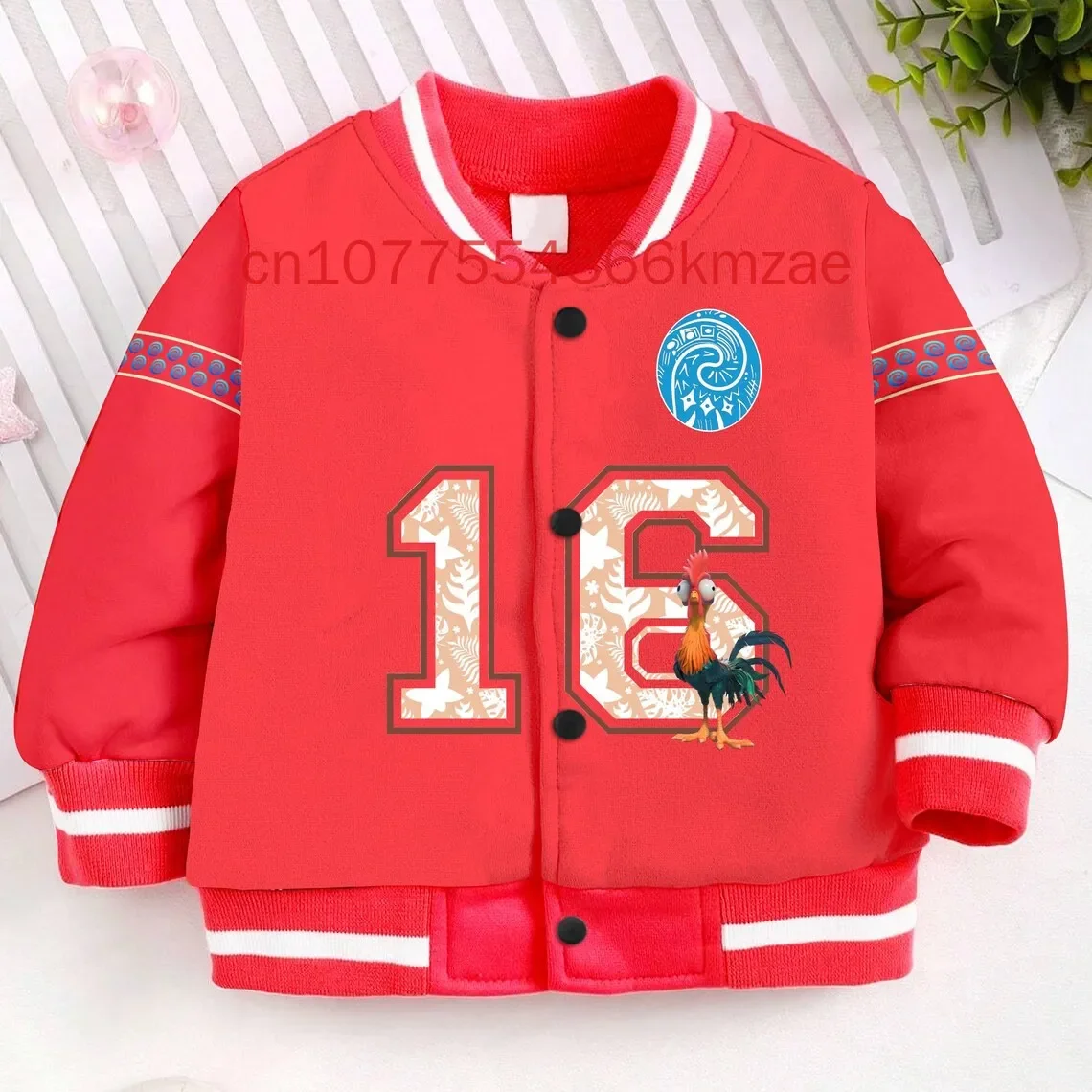 

Disney Moana And Pua Kids and Youth Baseball Jacket 3D Print Spring and Autumn Cartoon Streetwear Harajuku Jacket Coat