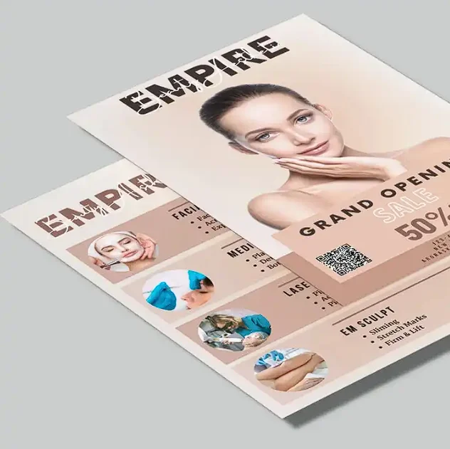 100/200/300pcs Custom Paper Printing Service A5 A6 Business Marketing Advertising Flyers For Business