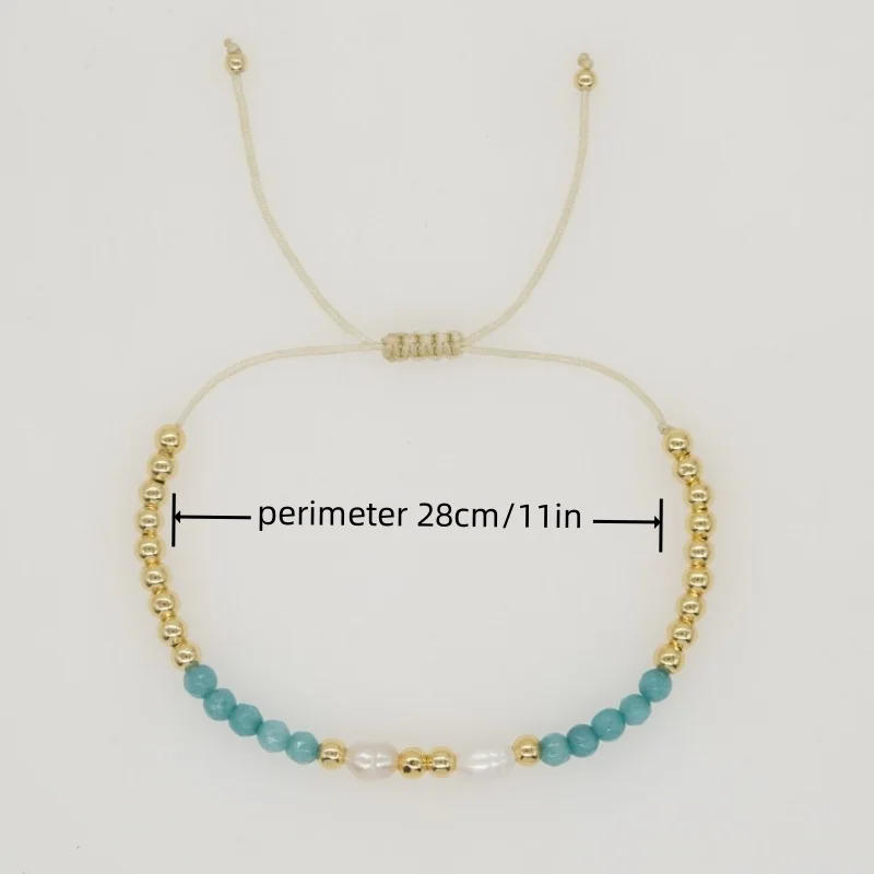 Go2boho 18k Gold Plated Pearl Bead Bracelet For Women Handmade Freshwater Pearl Semi-precious Stone Stack Adjustable Jewelry