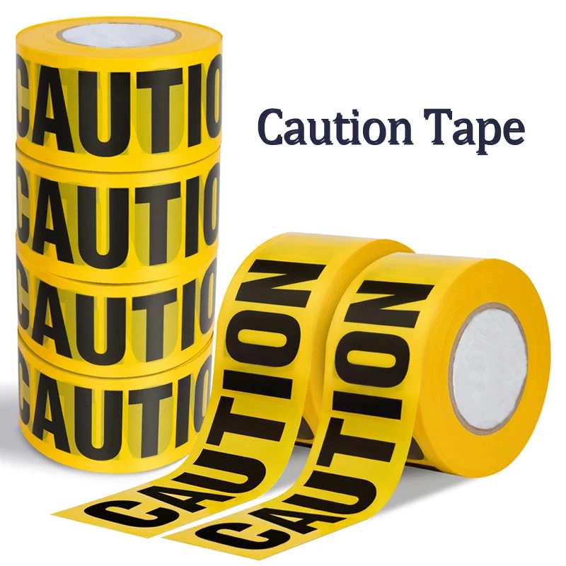 100M Caution Warning Tape For Marking Construction Sites and Hazardous Areas, Water Proof Caution Tape For Indoor, Outdoor