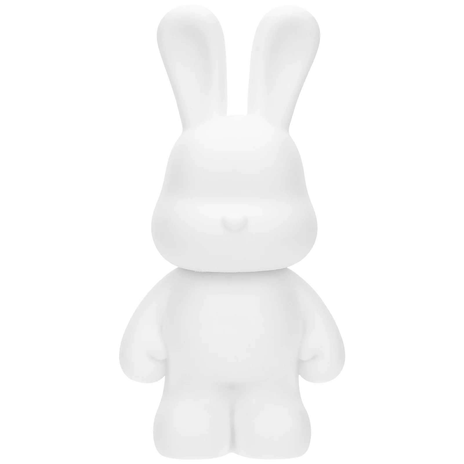 ตัวอ่อนสีขาวเครื่องประดับของเล่นกลางแจ้ง Bunny Decor Dolly พวงกุญแจอิเล็กทรอนิกส์ตกแต่งกระต่าย Pvc ทารกแรกเกิด Piggy Bank สําหรับผู้ใหญ่