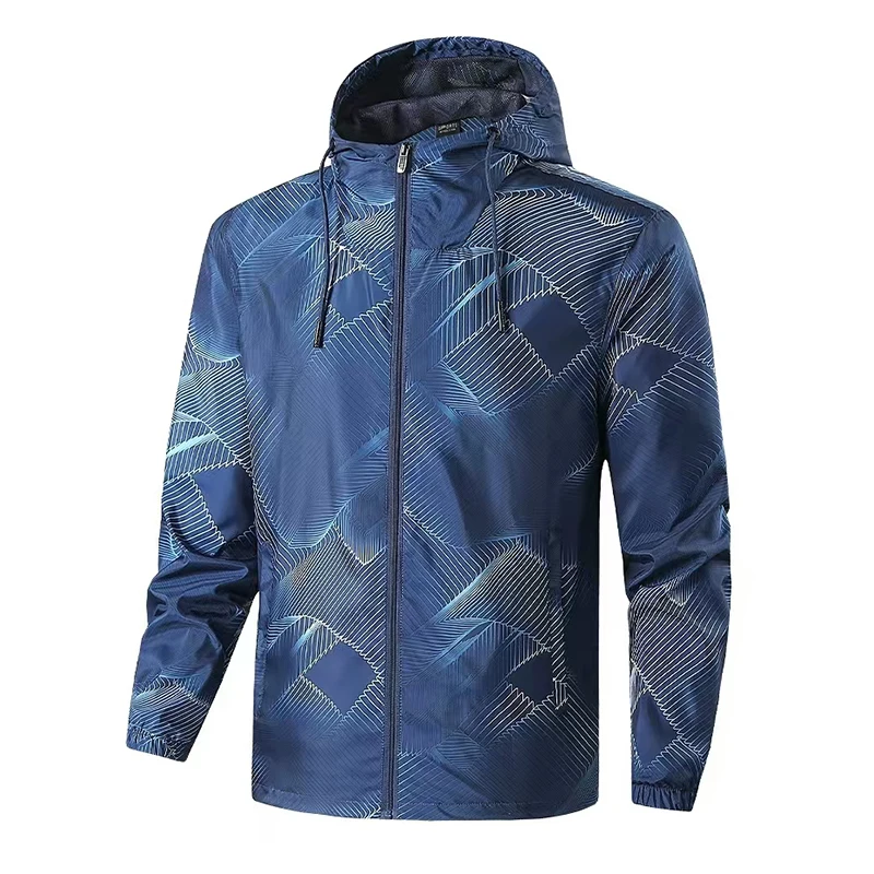 

Golf Men's Clothing Spring and Autumn New Outdoor Sports Jacket Casual Versatile Windproof Coat Printed Hooded Thin Windbreaker