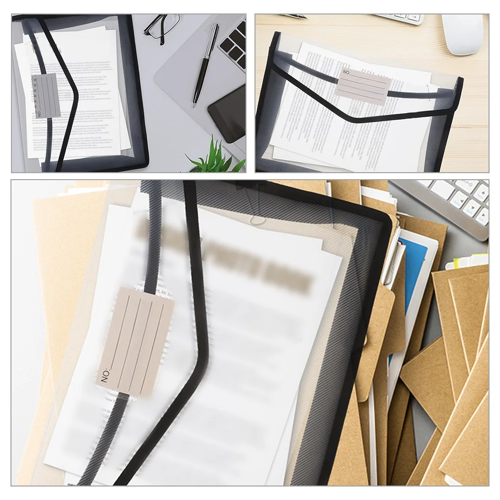 3Pcs Waterproof File Bags A4 Document Wallets Sturdy PP Cloth Aluminum Alloy Practical Organizers for Business Legal Documents