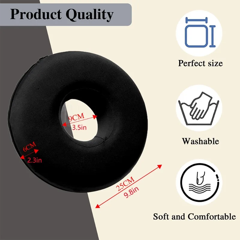 Memory Foam Ear Hole Pillow for Side Sleepers Round & Square Ear Protection Pillow Slow Rebound Orthopedic Neck Support Pillow