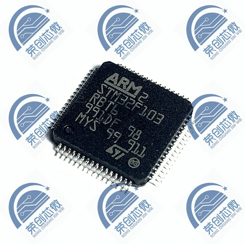 

2PCS STM32F103RBT6 STM32F103 LQFP-64 STM32 F103RBT6 LQFP64 RM Cortex-M3 32Bit Microcontroller MCU IC Chip New Original