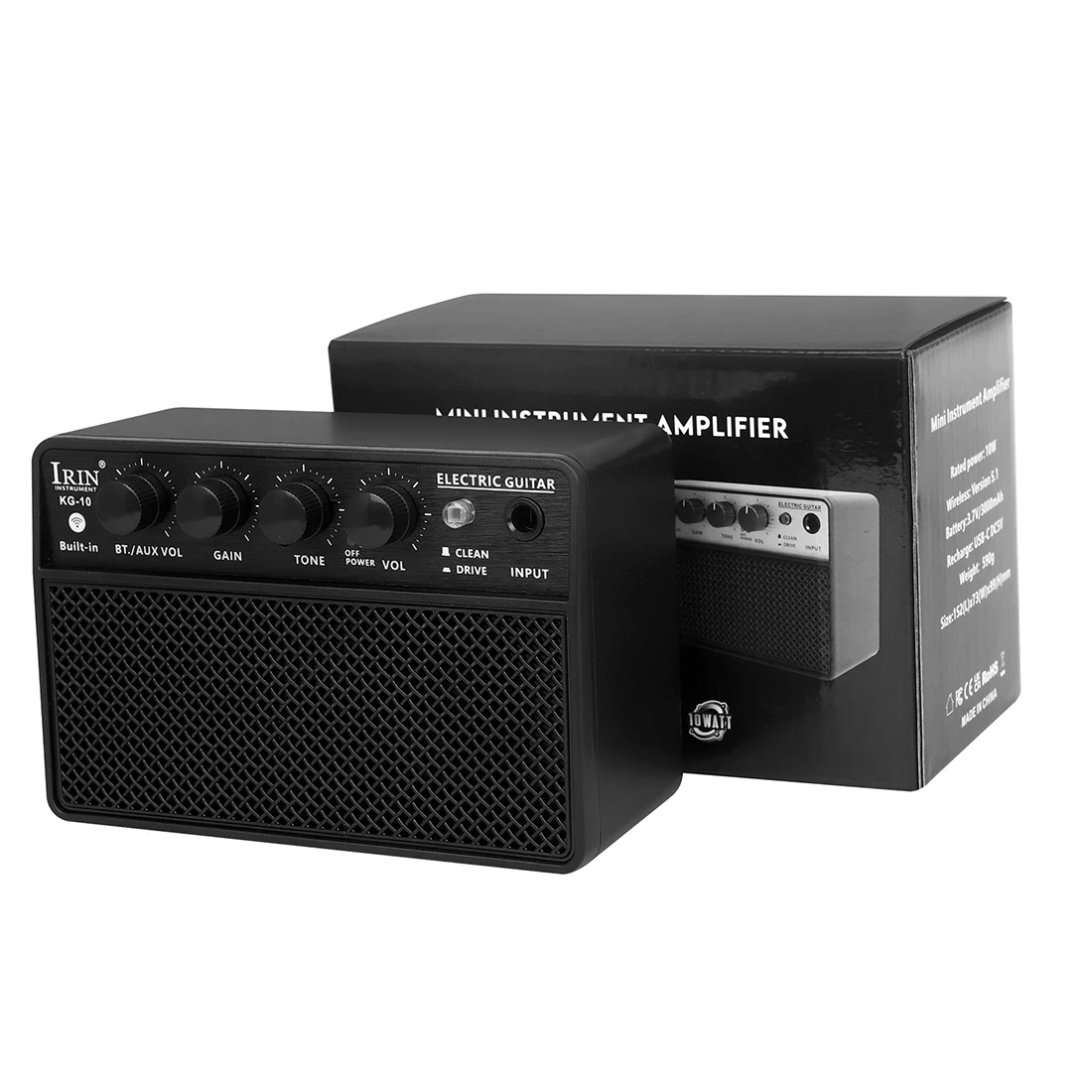 

IRIN Portable Amplifier Amp Speaker Guitar Amplifier 10 Watts Can Connect USB Bluetooth Guitar Parts & Accessory