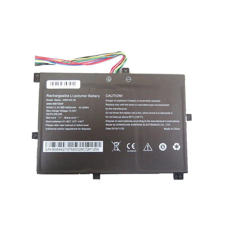 

Аккумулятор для ноутбука 4558105-3S 40073659 11,4 В 4000 мАч 45,6 Втч