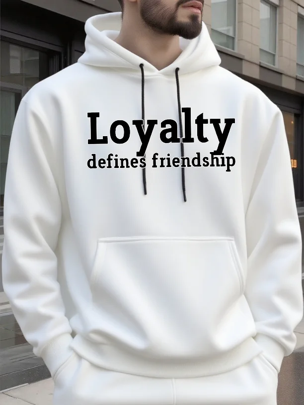 سويت شيرت رجالي فضفاض بقلنسوة 270 جرام، بلوفر أسود ملابس الشارع، هوديس كاجوال على الطراز الأمريكي، مناسب لفصول الشتاء #1