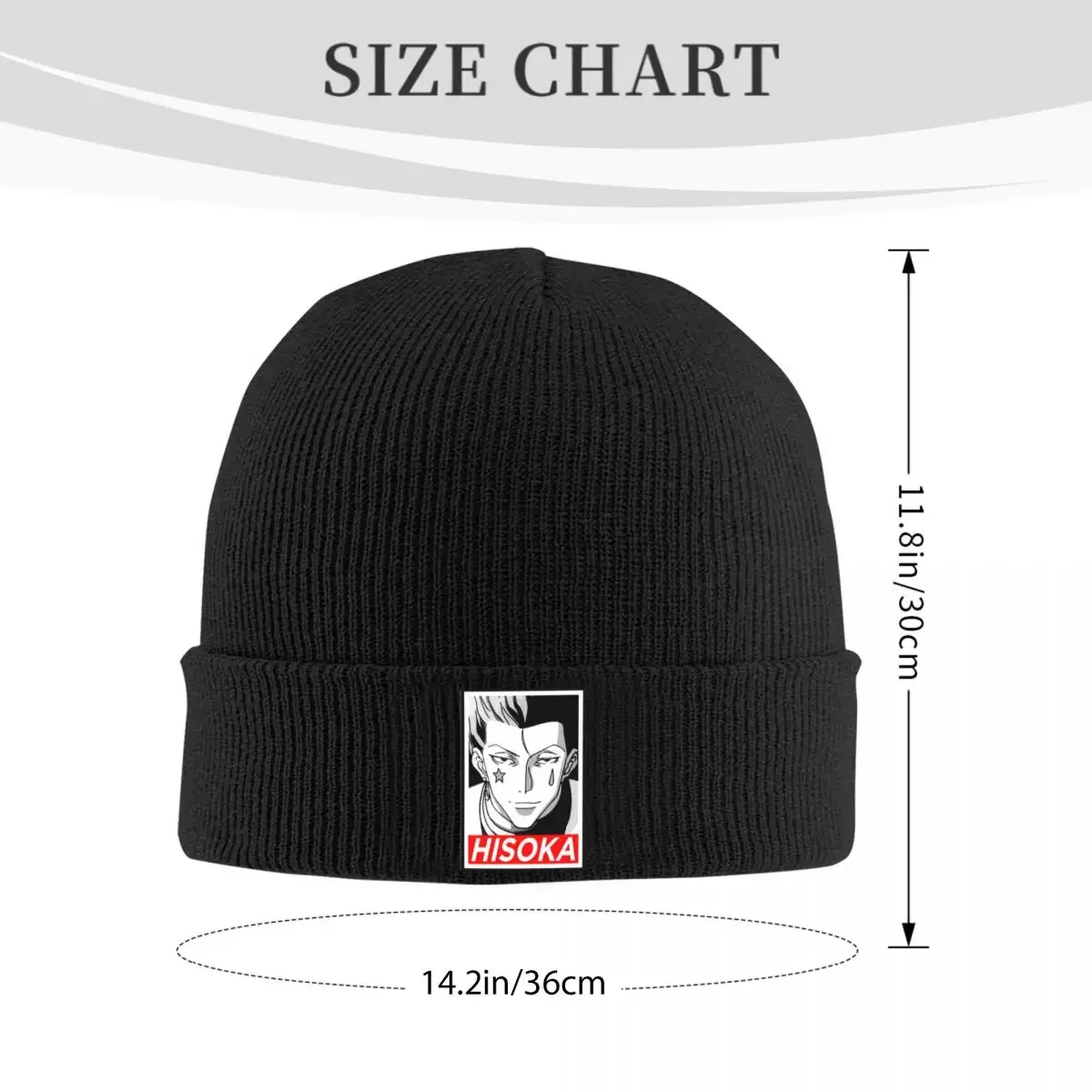 Hisoka Knitted Bonnet Caps 100% Cotton Fashion Keep Warm Hats