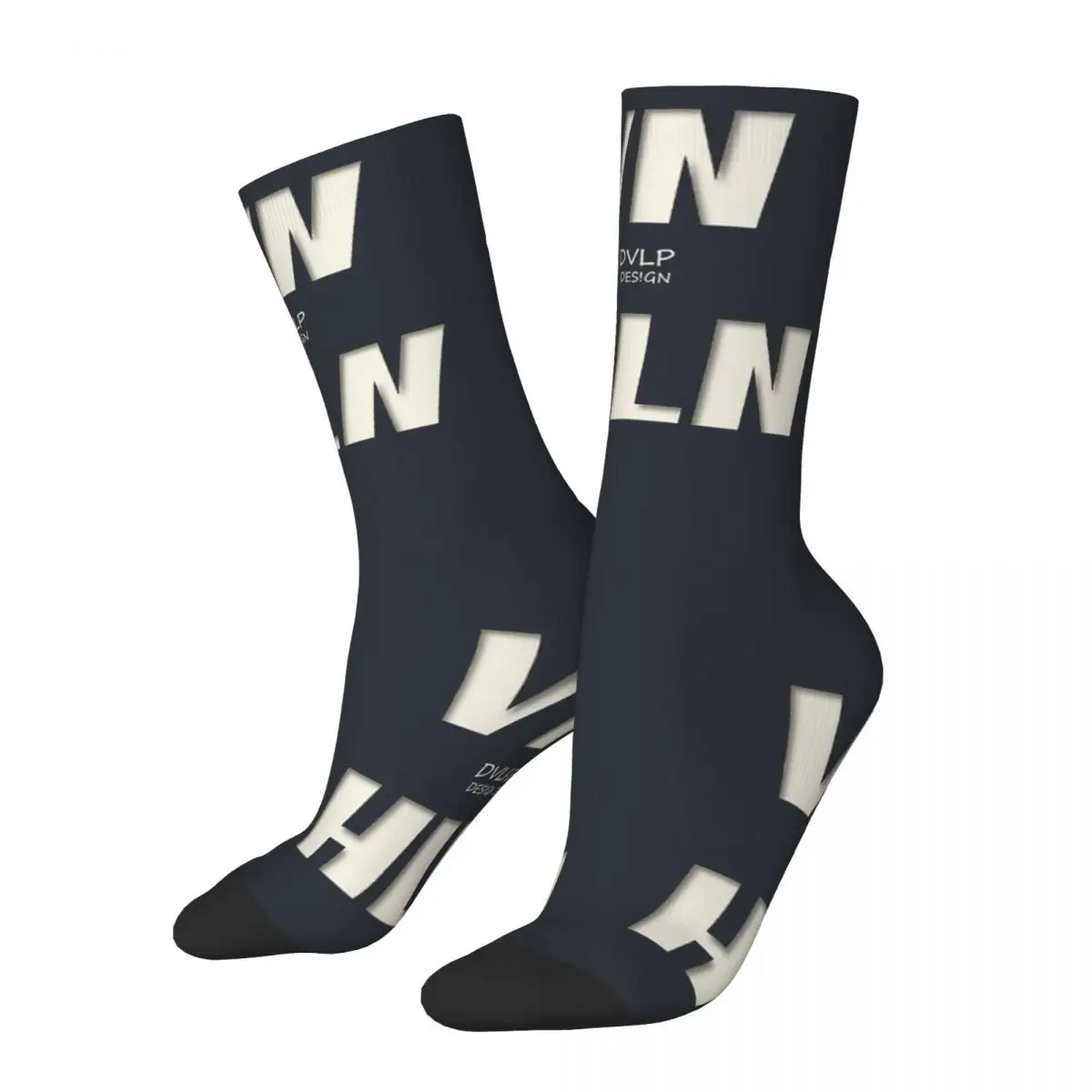 Hip Hop Vintage Vn Hln Active Men's Socks Unisex V-van halenn Harajuku Pattern Novelty Crew Sock official-website tops fugees