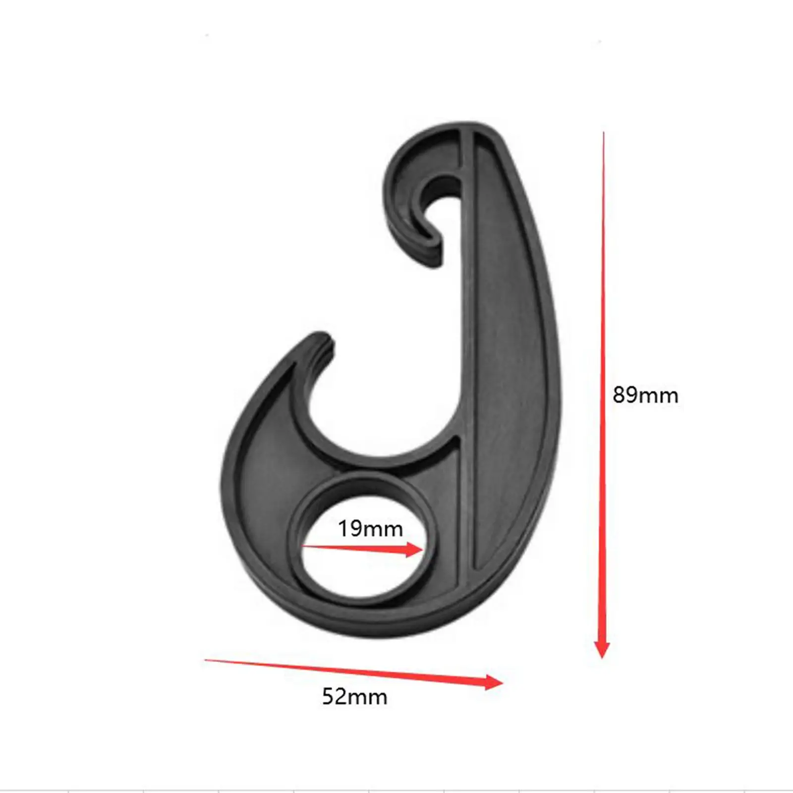 5 قطع من خطاف نهاية الحبل المرن لحقيبة الظهر الخارجية من القماش #6