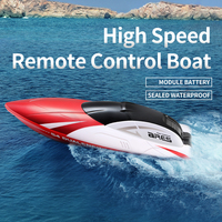 S4 2.4G RC Boat 15 KM/H High-Speed Remote Control Racing Boat Rechargeable Model Electric Radio Speedboat Toys for Boys