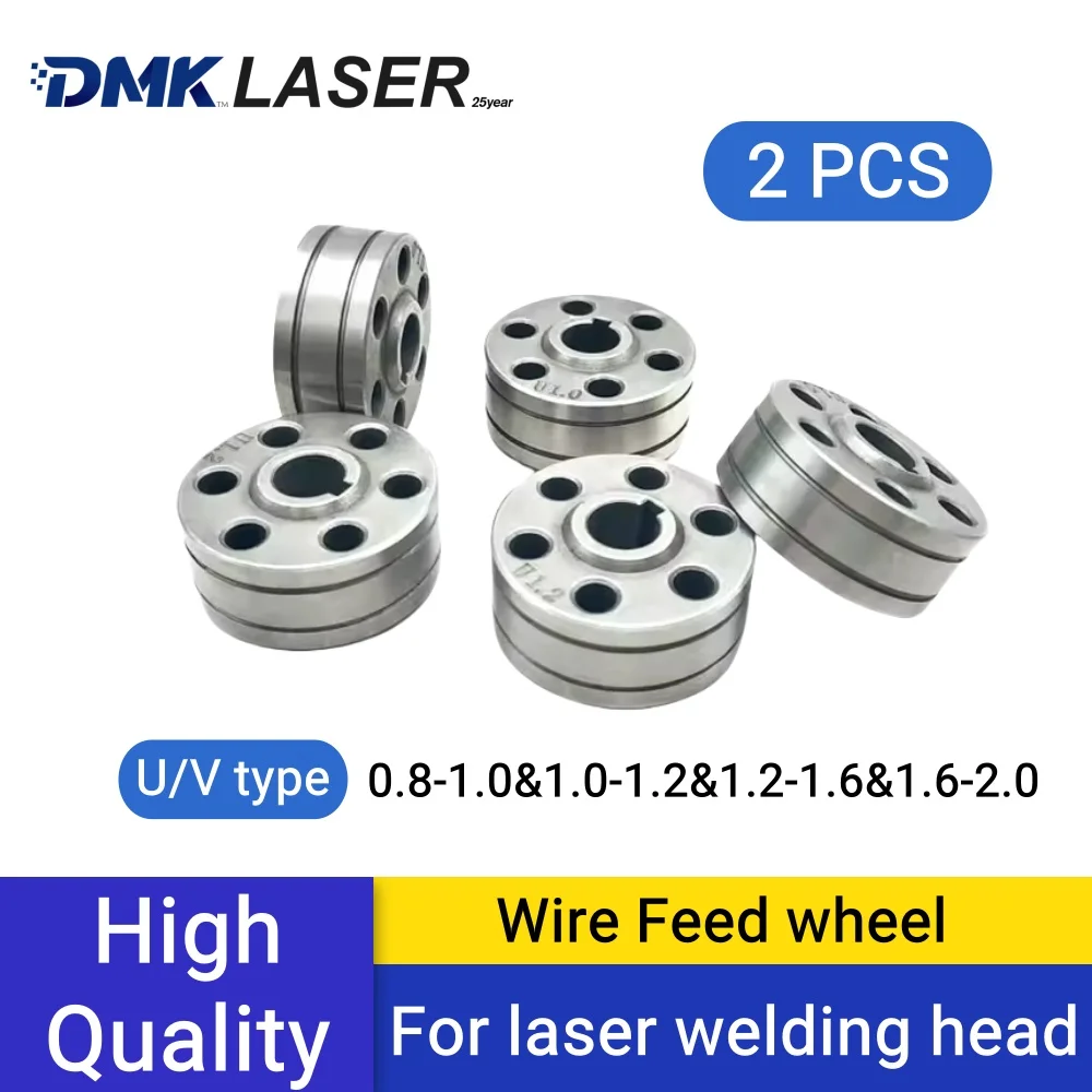 DMK laser Welding Wire Feeding Roller 0.8mm 1.0mm 2.0mm 37*10*18.5 Godet Wheel Knurled V U Groove Wire Feed Wire Feeding Machine