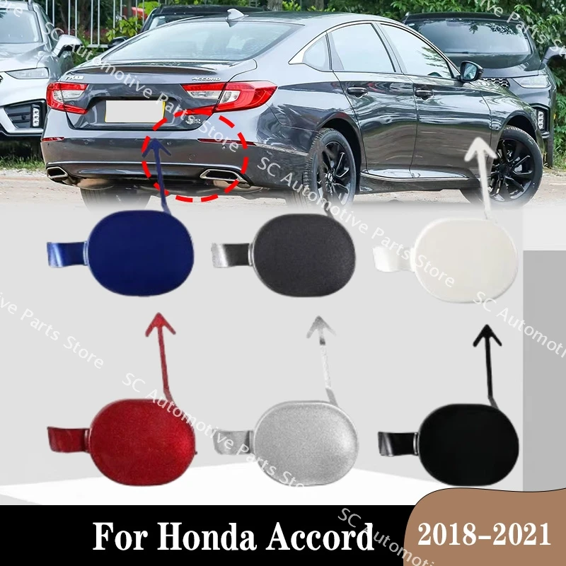 

New Rear Trailer Covers Bumper Bar Towing Hook Hitch Tow Rope Cover Plate Automobile Part For Honda Accord 2018 2019 2020 2021