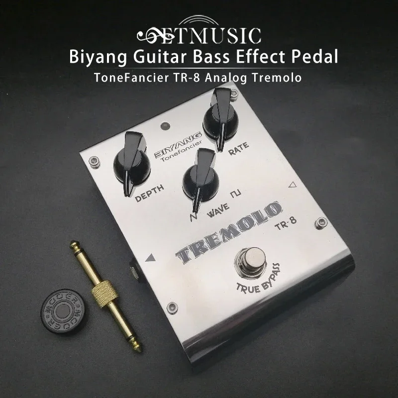 

Biyang ToneFancier TR-8 Analog Tremolo Guitar Bass Effect Pedal 2 Wave Form Adjust True Bypass