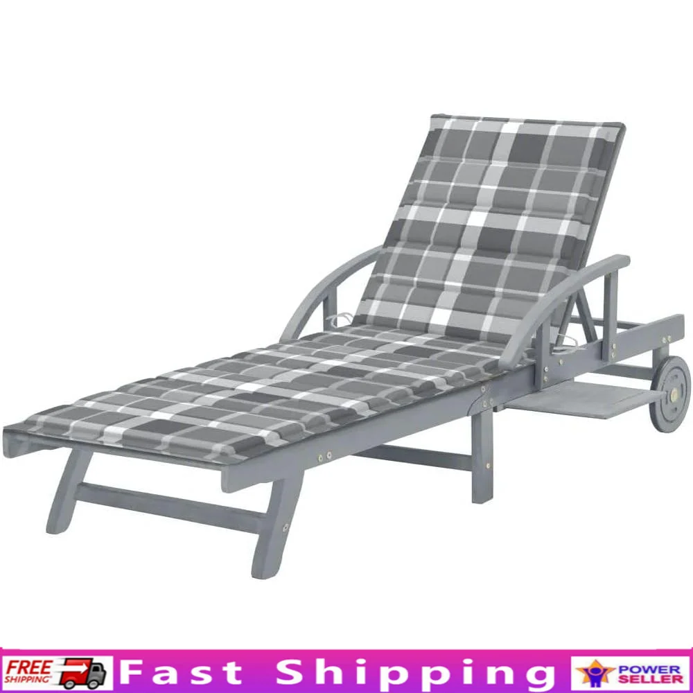 Veranda Şezlong Açık Minderli Akasya Ahşap Katlanabilir Rahat Rahatlatıcı Havuzbaşı Bahçe Mobilyaları Hızlı Kargo