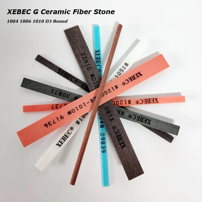 

1pcs Japan XEBEC 1004 1006 1010 D3 Round Ceramic Fiber Stone for Mold Die Metal Fine Polishing Abrasive Stick Grits180~1200