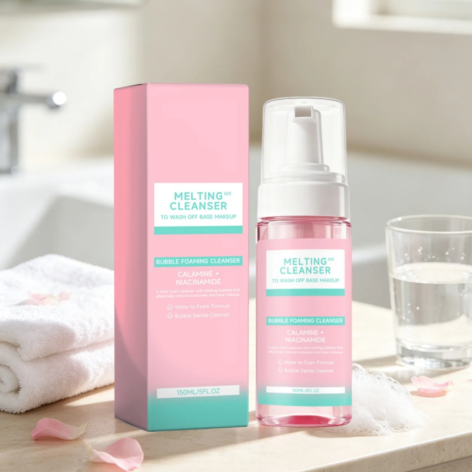 Bubble Cleanser Deep Gently Cleansing Oil Control Non Tight Light Texture Soothing Skin Moisturizing Facial Foam Mousse 150ml