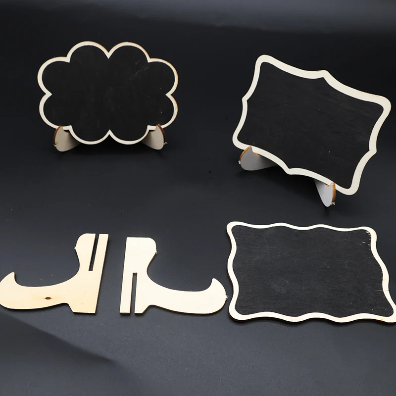 

1/10PCS Wooden Blackboard Mini Board Message Label Sign Chalkboard Portable Table Decoration for Birthday Wedding Home Party