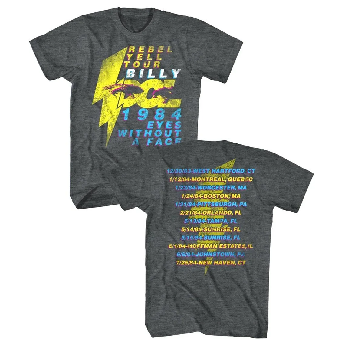 Billy Idol Rebel Yell Tour 1984 Double Sided T Shirt Full Size S-5XL