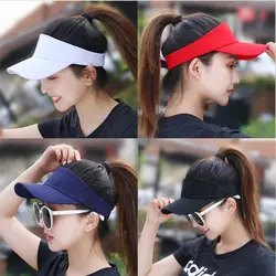 Sun Hat Women Baseball Cap Summer White Sun-Proof Caps Empty Top Visors Seaside Outdoor Sport Tennis Golf Hat