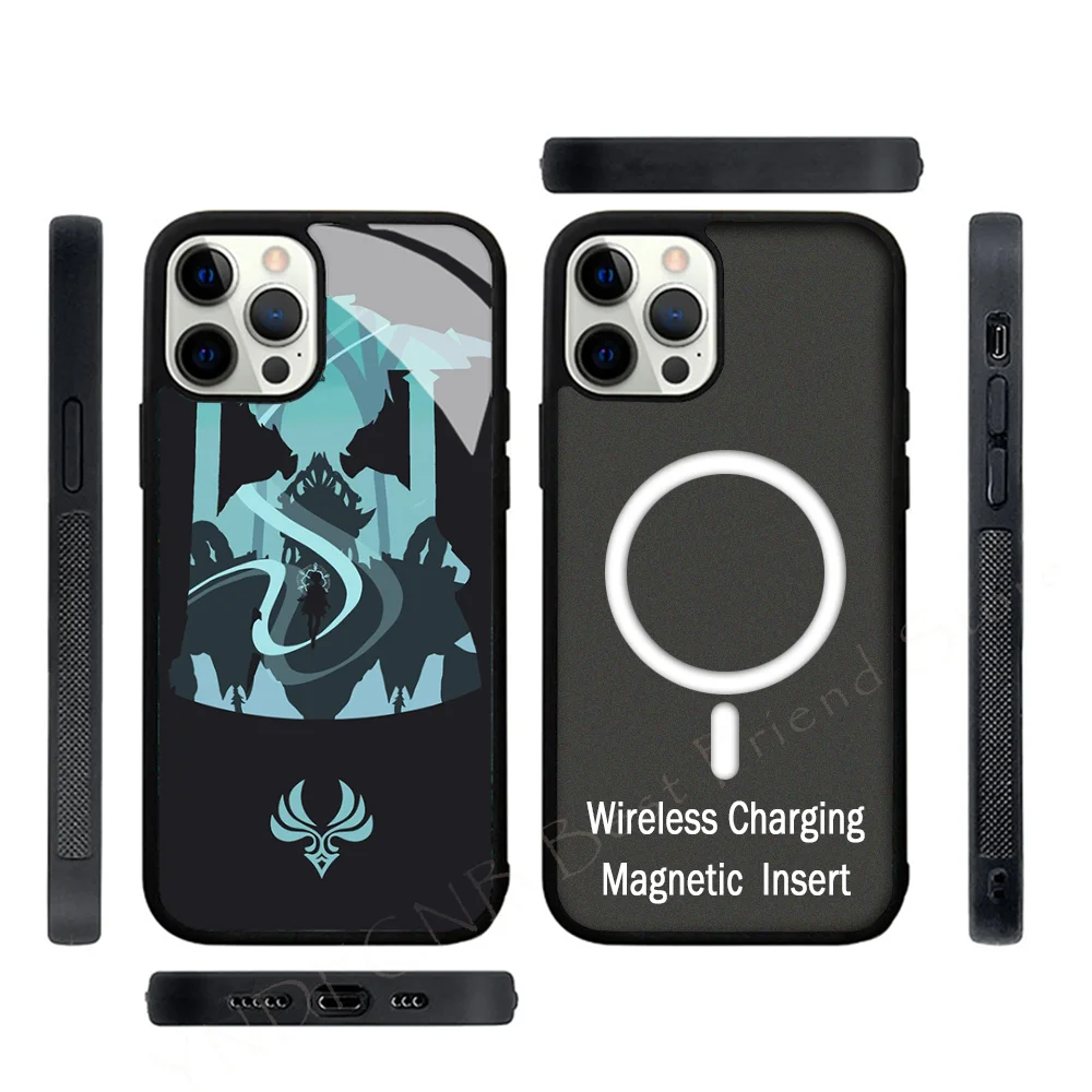 

Wanderer Genshin Impcat Phone Case Strong Magnetic For IPhone 15 14 13 Pro Max Alex Mirror For Magsafe Wireless Charging Cover