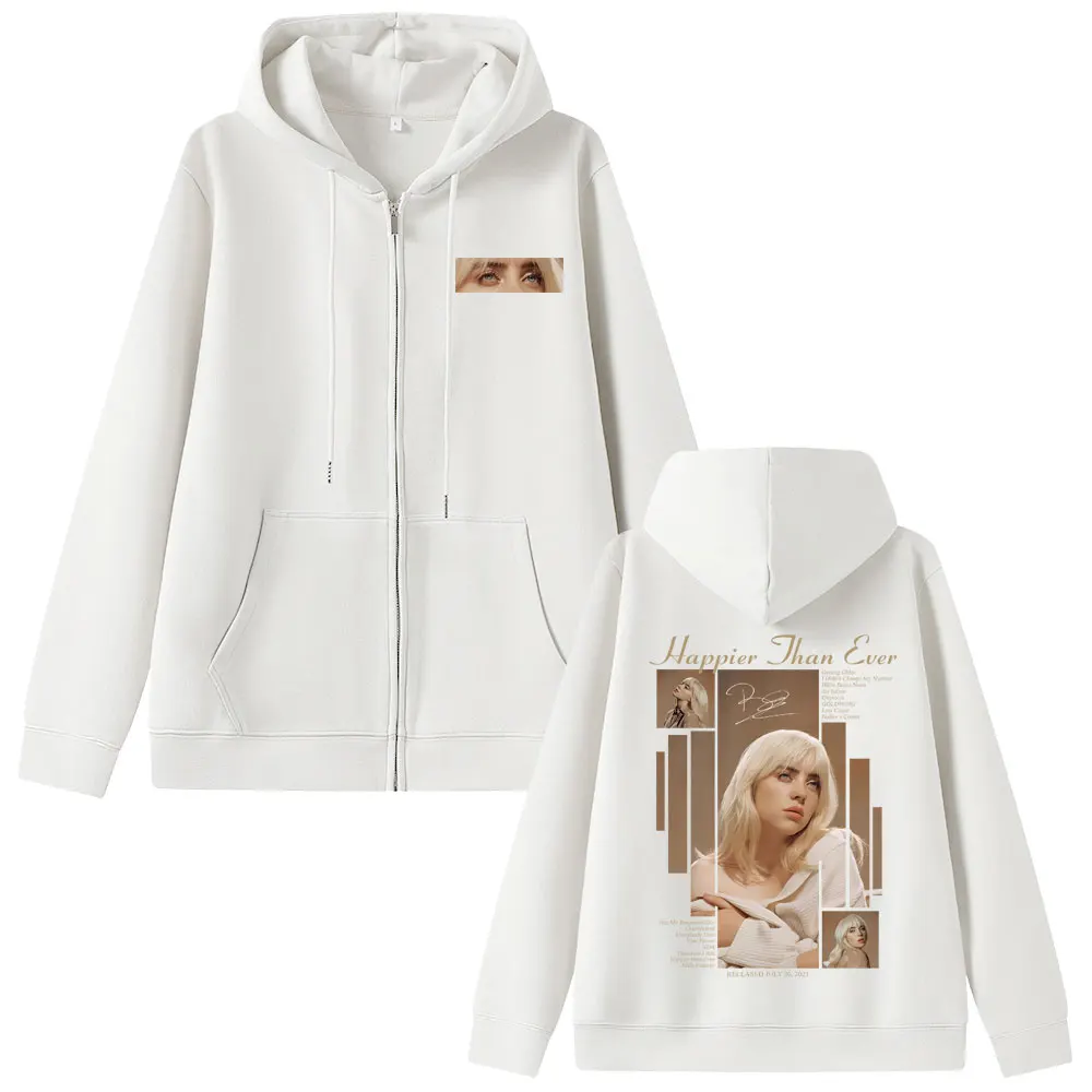 حار سعيد من أي وقت مضى 2025 قلنسوة بسحاب الرجال النساء موضة موسيقى البوب زمم هوديس الذكور خمر الهيب هوب المتضخم سترة معطف