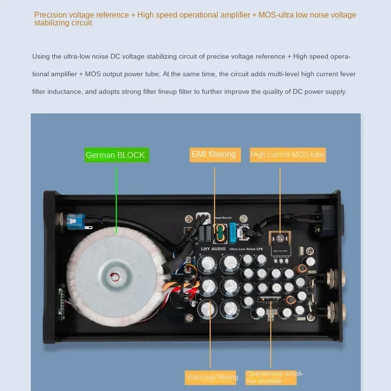 LHY Audio 80W DC Linear Regulated Power Supply Dc12v Fever Audio Hard Disk Box NAS Router Mac Pchifi