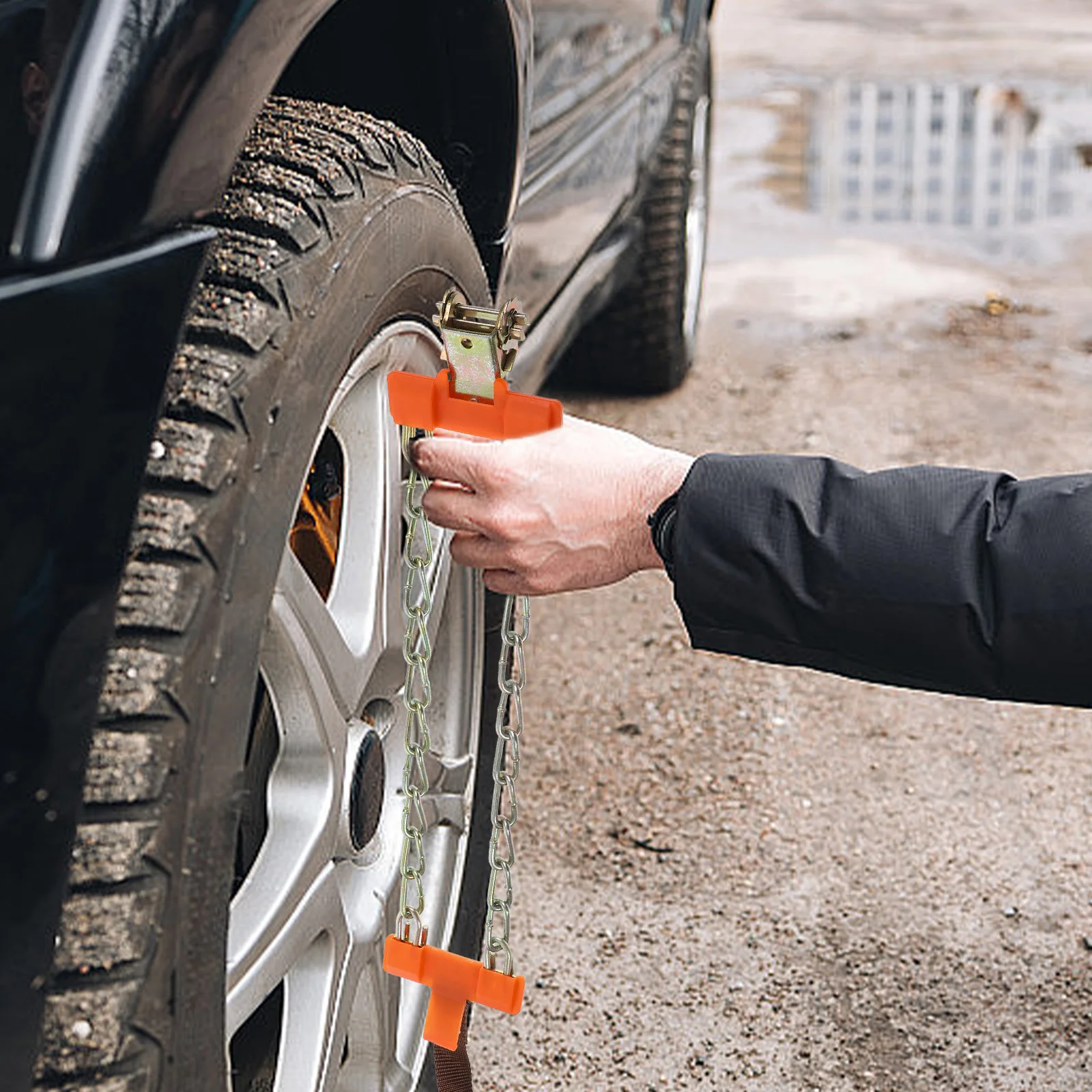 Cadena de neumáticos antideslizante Universal, cadenas de nieve de acero resistentes para coches pequeños, Suvs, camiones, cadenas de coche para nieve, cadena de neumáticos de coche